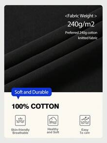 240g Cotton T-Shirt With California Surf Design. Offset Shoulders, Comfortable, Ideal For Everyday Wear And As A Base Layer. - Black - View 4