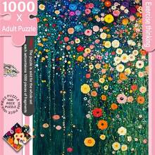 1000 Pieces Adult Mini Puzzle Boxed - This Precision-Cut Puzzle, Adult Challenge Level Difficulty, Scratch-Resistant Material. Artistically Inspired Floral Pattern, Both A Fun Choice For Family Entertainment, Can Be Used As DIY Home Decor, And Also An Art Collectible. Suitable For Halloween, Christmas Gifts, Can Challenge The Brain, And Bring Immersive Puzzle Fun And A Sense Of Achievement To Adults. - Multicolor - View 2