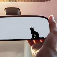 1pc Cute Cat Car Sticker Romantic Rearview Mirror Window Body Sticker Electric Vehicle Car Scratch Cover Decorative Sticker - Cat Stickers - View 6