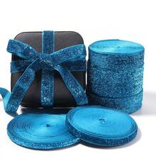 10 Yards/Roll Shiny Multicolor Satin Ribbon, Elastic Hairband Headband Bows Sewing DIY Clothing Wedding Party Gift Wrapping Christmas Ribbon - Fine Shimmer Velvet - View 3