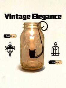 Retro Wrought Iron Creative Candlestick - Metal Material, Delicate And Creative, Holiday Gift - Multicolor - View 7