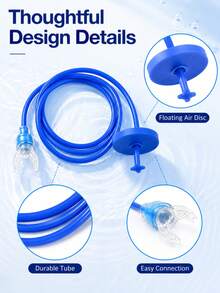 1pc Lightweight Soft Underwater Snorkel, Equipped With Floating Air Intake Disk And Silicone Mouthpiece; Durable And Flexible Snorkel, Suitable For Men And Women For Vacation Use; Reusable And Portable Diving Snorkel, Suitable For Beach, Pool Snorkeling And Underwater Water Activities. - Multicolor - View 6
