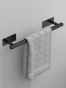 Self-Adhesive Stainless Steel Towel Bar, No Drilling Required, Bathroom Towel Rack, Bathroom Accessories, Adhesive Towel Rack, Wall-Mounted Bathroom Towel Rack, Bathroom Storage, Towel Hook, Bath Towel Rack, Bathroom Storage Rack - Multicolor - View 4