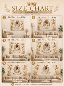 Custom Birthday Photo Tapestry Banner With Name, Crown And Gold Balloon Party Design, Personalized Wall Hanging Backdrop, Suitable For Party Decoration, Multiple Sizes Available, Birthday Aesthetic Style - Multicolor - View 6