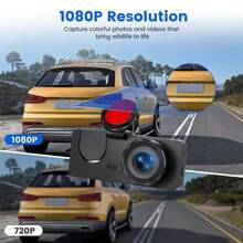 Car Black Box Dash Cam Front And Rear Dual Recording 1080P/720P HD Video 170° Wide Angle Night Vision Gravity Sensor Parking Monitoring Loop Recording Suitable For Cars Car Monitoring DVR System Car Accessories Battery Capacity: 150mAh - A - View 4