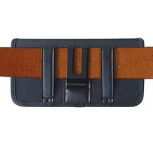 Phone Waist Pouch With Card Slot, Belt Loop Phone Leather Case, Nylon Oxford Fabric Phone Protective Cover - Black - View 4