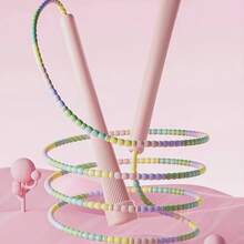 1pc Adjustable Knotted Jump Rope With Non-Slip Thumb Grip And Color-Coded Beads, Lightweight And Portable, Suitable For Gym, Travel, Beginners, Fitness Workout And Professional Training, Multi-Color Design For Different Skill Levels - Multicolor - View 10
