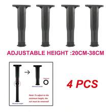1 Set Adjustable Bed Frame Support Legs, Extra Strong Support Legs, Suitable For Bed Frame Center Board, Durable Furniture Legs, Height Adjustable, Suitable For Large Beds, Sofas, Tables, Cabinets. - Multicolor - View 14