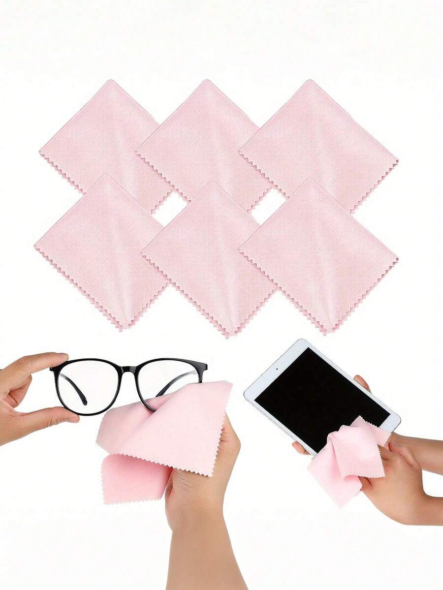 10/1pc Pink Microfiber Cleaning Cloth - Reusable, Soft And Highly Absorbent, Suitable For Wiping Glasses, Phones And Screens, Ideal For Home And Office Use, Essential For Screen Cleaning
