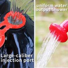 1pc - 5.3 Gallon Portable Camping Shower Bag | Detachable Hose And Switch Shower Head, Suitable For Outdoor Camping, Hiking, RV Travel | Emergency Survival Gear, Backpacking Essential - Shower Bag - View 5
