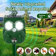 1pc Outdoor Solar Powered Animal Repeller, Ultrasonic Animal Repeller With Motion Sensor Function, Large Range Repelling, Solar/USB Dual Charging Mode, Effectively Repels Intruding Animals, Effectively Prevents Rats, Skunks, Foxes, Rabbits, Owls, Raccoons And Other Harmful Animals. When Animals Approach, The Device Emits Powerful Ultrasonic Waves And Lights, Making Animals Uncomfortable And Prompting Them To Leave The Yard Or Garden - Green - View 9