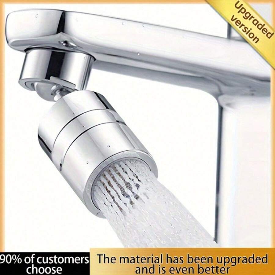 2-In-1 Water Outlet Mode Faucet, With Spray And Bubble Options, Durable Plastic Material, 360-Degree Rotation, Splash-Proof Design, Suitable For Bathroom And Kitchen, Enhanced Material For Improved Performance, Bathroom Faucet | Modern Faucet | Durable Faucet - A - View 1