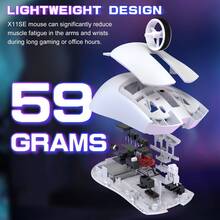 ATTACK SHARK X11SE 3-Mode Ultra-Light Gaming Mouse | 59g PAW3311 22000 DPI | 65hr Battery Life Cloud-Enabled For FPS/MOBA - View 3