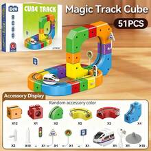 Electric High-Speed Rail Building Blocks, Mini Train, Children's Assembly Toy, Self-Propelled, STEAM Educational Model, Birthday Gift - Color - View 12