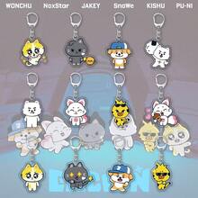 En/Hypen Keychain, SUNGHOON, NIKI, JAKE Anime Cartoon Character Pendant, Backpack Charm, Bag Charm, Stress Relief Pendant, EN- Fan Collection Item, Birthday Gift, Holiday Gift For EN- Friends, Creative Gift - Multicolor - View 2