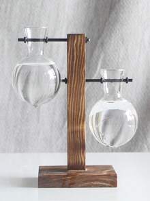 1件木製花瓶，含水培植物，透明木框花瓶，吊掛式花瓶，適用於書桌、居家裝飾、房間佈置等 - 多色 - 查看 13