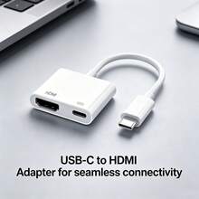 1個 1080P 數位 AV 轉接器 影音同步螢幕轉換器，附充電埠，相容 iPhone 17/16/15/14/13/12/11 及其他系列裝置，可連接至 HDTV/投影機/螢幕 - 查看 1