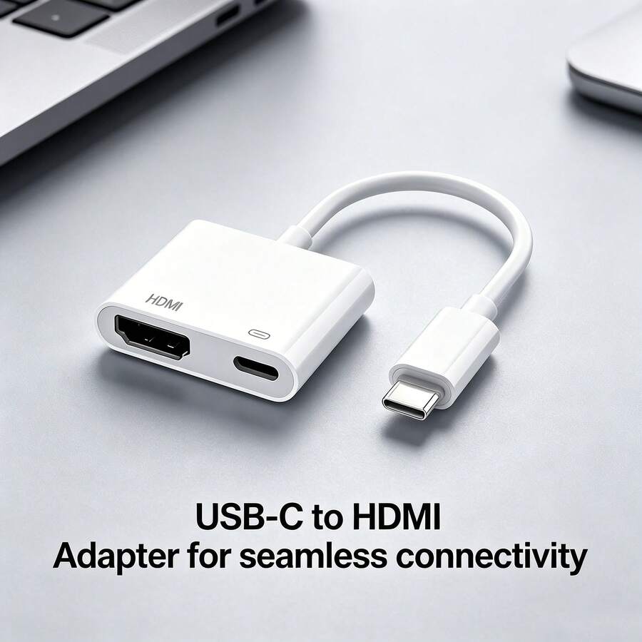 1個 1080P 數位 AV 轉接器 影音同步螢幕轉換器,附充電埠,相容 iPhone 17/16/15/14/13/12/11 及其他系列裝置,可連接至 HDTV/投影機/螢幕 - 查看 1