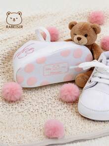 RABEISIR Infant Toddler Walking Shoes, Embroidered Heart Canvas Shoes, Lightweight Anti-Slip, Suitable For Daily & Holiday Wear, All Seasons - White - View 7