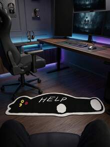 1pc Floor Mat Carpet (Rug, Carpet, Bath Mat, Bath Rug, Door Mat, Runners), Modern Personalized Creative - Cartoon Fun INS Style Anime Black Cat Shaped Decorative Carpet, For Bathroom, Kitchen, Entrance, Hallway, Bedside, Living Room, Bedroom, Etc., All Season Washable Soft Floor Mat, Aesthetic Home Decor - Multicolor - View 4