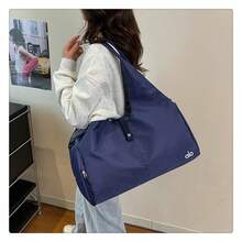 ALO Foldable Gym & Yoga Bag, Large Capacity Travel Tote Bag, Lightweight Multi-Purpose Shoulder Bag For Sports & Travel - 深藍色 - 查看 5