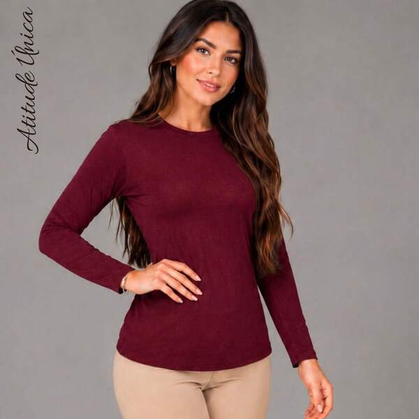 Blusa Termica feminina Manga Longa UV 50 + ) Blusa de frio Feminina segunda pele feminino Proteção Solar