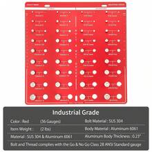 High Quality 28-In-1 Nut And Bolt Thread Checker, Thread Checker, Wall Mount Metric And SAE Thread Identification Gauge, Precision Bolt Thread Checker Tool With 14 Metric And 14 Imperial Sizes (Go/No Go Design) - 36 Gauges - View 2