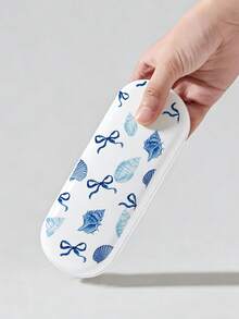 Ocean Print Glasses Case, Glasses Storage Box With Turtle, Shell And Starfish Patterns, Multifunctional Storage Box, Fashion Glasses Storage Box, Brand New Minimalist Design, Portable, Waterproof And Dustproof, Suitable For Fashion Glasses And Regular Glasses, Protective Glasses Storage Box, Unisex Glasses Storage Box - Multicolor - View 12