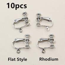 10pcs 15x13mm Brass Screw Ear Clip Earring Settings Rotate Pads Findings Base Blank Bezel For DIY Jewelry Making Supplies - Screw Earring Clips - View 18