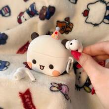 Bear Party Hat Bluetooth Earphone Case, Soft Material, Compatible With Air 1-4 And Pro Series. 3D Hat Design, Healing And Cute, Full Drop Protection, Soft Touch, Convenient For Daily Carry, Perfect Gift - View 8