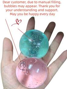 1/2pcs (6cm/2.35in) Handmade Slow Rebound Blue/Pink Soft Squeeze Ball, Stress Relief Toy, 6cm Round, Ideal Holiday Gift, Cute And Fun Gift, Birthday Gift, Easter Gift, Halloween Gift, Christmas Gift, Party Favor, Squeeze Toy, Stress Relief Toy, Mystery Dumpling Squeeze Toy, Holiday Party Gift (Do Not Buy Ice, Please Confirm The Text And Size Information In The Image Before Ordering) - Multicolor - View 5