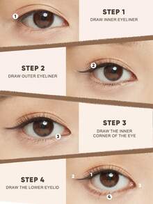 JUDYDOLL 0.06g Gel Eyeliner Pen, Smooth & Waterproof, Long-Lasting, Suitable For Beginners, Unique & Special Gift For Friends, Girlfriend - #02 Deep Brown - View 6