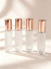 10ml Glass Roller Bottles Set,Leakproof Refillable Non-Slip Travel Size Essential Oil Dispenser,Portable Cosmetic Containers For Perfume Skincare - Multicolor - View 5