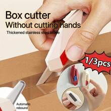 Magnetic Portable Box Opener, Multi-Function Cutting Tool, Precise Box Opener - Automatic Retraction, With Magnetic Fridge Sticker, Convenient For Opening Packages, Letters And Envelopes, Suitable For Home And Office, Office Supplies, And Package Opening - Multicolor - View 6