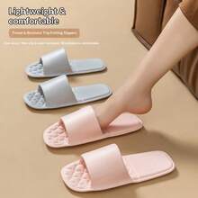1 Pair, Ultra-Lightweight Foldable Travel Sandals, Anti-Slip Silent Design, Portable Storage Slippers For Travel / Hotel / Camping - Multicolor - View 3