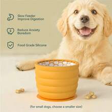 Silicone Maze Slow Feeder Dog Bowl, Non-Slip Anti-Gulping Puzzle Food Dish, Interactive Slow Eating Bowl For Medium & Large Breeds, Pet Feeding Bowl For Fast Eater Dogs - 1公升 - 查看 4
