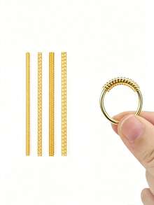 1/4/8/16pcs 4 Sizes Ring Size Adjusters, Adjustable Invisible Rubber Pads, Ring Size Adjustment Set, Suitable For Adjusting Loose Rings, Spacers, Size Adjusters, Spiral Silicone Tightening Set - Multicolor - View 14