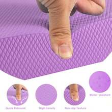 Exercise Balance Pad Balance Foam Mat For Physical Therapy Equipment And Strength Stability Training, Slip Resistant Foam Mat For Yoga, Pilates, Meditation Gardening Knee Pads - Purple - View 4