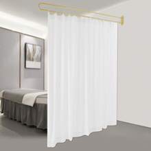 TFCFL 1 Pcs Privacy Partition Curtain, Wall Mounted Curtain, Curtain Room Divider For Offices, Conference Rooms, Beauty Salons, Patio Glass Doors, Bedrooms, Living Rooms, Bars, Hospitals, Laboratories, SPAs, Student Dormitories - 1PC - View 1