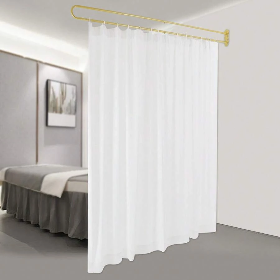 TFCFL 1 Pcs Privacy Partition Curtain, Wall Mounted Curtain, Curtain Room Divider For Offices, Conference Rooms, Beauty Salons, Patio Glass Doors, Bedrooms, Living Rooms, Bars, Hospitals, Laboratories, SPAs, Student Dormitories - 1PC - View 1