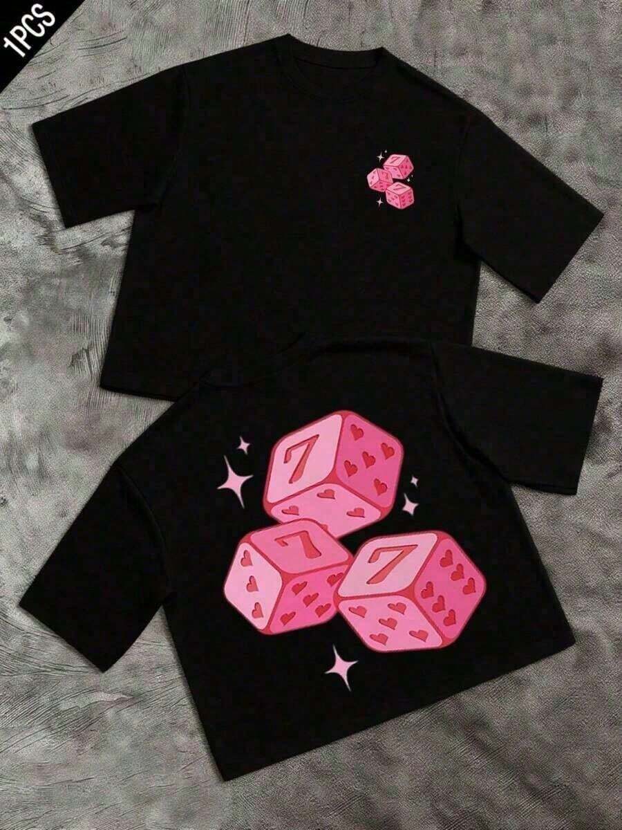 It's A Sweatshirt, Women's Clothing, Tops, New Year's Clothing, Women's Tops, Spring Tops, Summer Tops For Women, Spring Clothes, Vacation Outfits, Summer Outfits, Women's T-Shirts - 黑色 - 查看 1