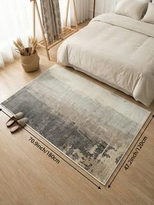 1 pieza Alfombra de sala de estar con lavado de tinta multicolor, adecuada para cocina, comedor, dormitorio, decoración de habitación para vacaciones, interior/exterior, oficina, vestíbulo, felpudo antideslizante, alfombra de baño, pasillo, área de estudio y juegos. - Multicolor - Ver 19