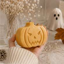 1pc Halloween Pumpkin Ornament Silicone Mold, Aromatherapy Candle Plaster Mold, Perfect For Halloween Atmosphere Decoration Ornament Making, Suitable For Handmade Crafts, Reusable - Pumpkin Mold - View 7