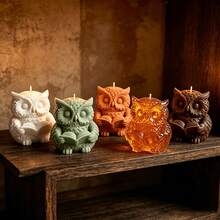 1pc 3D Reading Owl Silicone Mold For DIY Crafts - Detailed Wise Owl Holding Book And Candle Holder Mold, Resin/Soap/Plaster Mold, Teacher Gift, Back To School Decor, Asymmetrical Shape Suitable For Book-Shaped Candle Making And Soap Molding - Owl Reading Mold - View 7