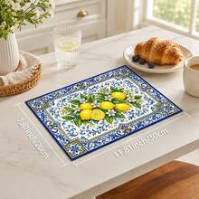 1 buah Alas Pengeringan Tanah Diatom Bermotif Lemon, Alas Penyerap Tahan Panas Anti Selip, Cocok untuk Meja Dapur, Mesin Kopi, Peralatan Makan, Dekorasi Pesta Kafe Rumah, Bar, Alas Meja, Hadiah - MultiWarna - View 7