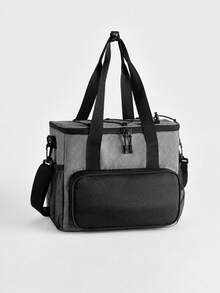 1pc Foldable Insulated Lunch Bag, Tote Bag, Large Capacity, Suitable For Office Workers, Students, Insulated Bento Box Bag, Waterproof, Thermal/Cooling, Can Hold One Full Meal, High Quality, Suitable For Home, Morning, Outings, Travel, Picnic - A - View 10