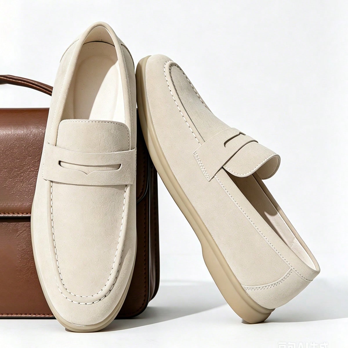 Mocasines de lujo para hombre, zapatos de cuero casual de ante sintético de unicolor, lujo asequible de diseño clásico para la vida moderna, zapato