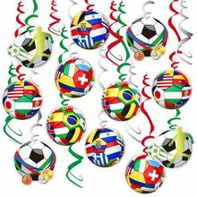 1 Set 30pcs Football Theme Birthday Decorations, Including Happy Birthday Decor And Hanging Swirls, Reusable Multi-Season Football Party Supplies, World Cup Football Party Decorations, Spiral Ribbons - View 1