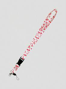 1pc Casual Versatile Multi-Pattern English ID Badge Lanyard 20.91in(53.1cm) Simple Fashion Detachable Neck Strap Lanyard Teacher Nurse ID Card Lanyard White Flower Pink Stay Arrow Rainbow Flower Detachable Lanyard Teacher's Day Nurse's Day Gift Daily Wear Office Supplies - A - View 7