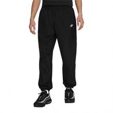Nike Club 工裝風機能風舒適休閒寬鬆束腳休閒褲 男款 - 黑色 - 查看 8